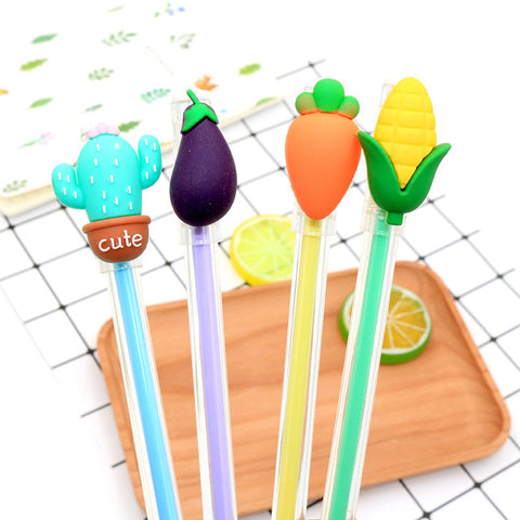 Eggplant, Cactus, Carrot and Corn pencil toppers 🍆  🌽  🥕  🌵