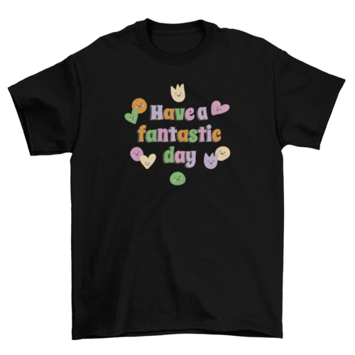 Happy day emoji colorful quote t-shirt
