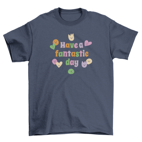 Happy day emoji colorful quote t-shirt