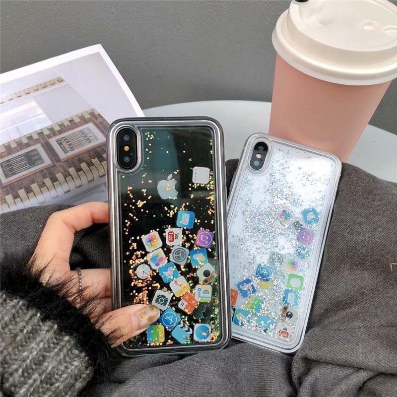 Emoji Quicksand Glitter iPhone Case 📱✨