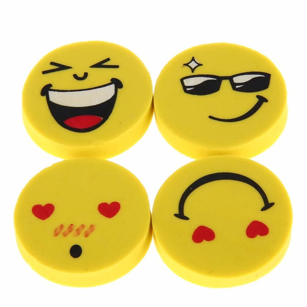 Smiling Face Eraser 4pcs 😉