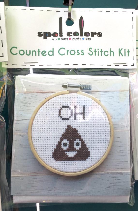 Beginner funny cross stitch kit